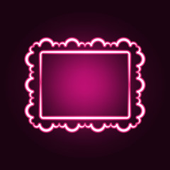 Decorativeframe and border neon icon. Elements of Frame set. Simple icon for websites, web design, mobile app, info graphics