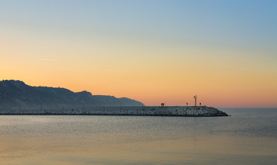 Seascape Sunset dusk colors