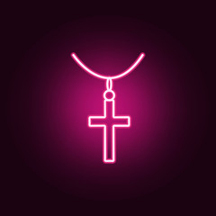 Fototapeta premium necklace neon icon. Elements of jewelry set. Simple icon for websites, web design, mobile app, info graphics