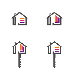 Real Estate vector logo design template. House abstract concept icon.