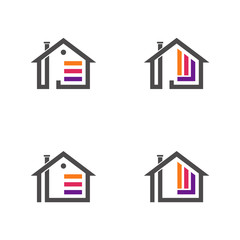 Real Estate vector logo design template. House abstract concept icon.