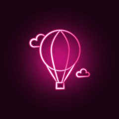 Fototapeta premium balloon flight neon icon. Elements of travel set. Simple icon for websites, web design, mobile app, info graphics