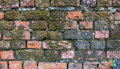 old red brick wall texture background
