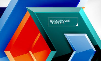 Techno arrow background, template design