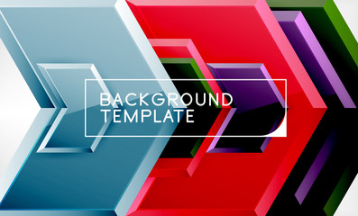 Techno arrow background, template design