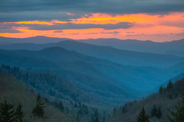 Smoky Mountains Beautiful Spring Sunrise