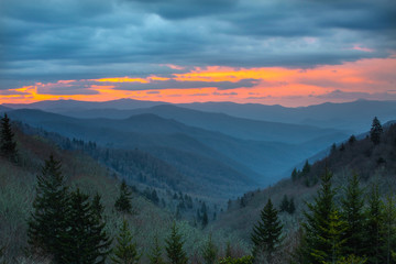 Mountains Sunrise in Tennessee