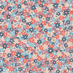 Colorful seamless pattern with flowers on modern style