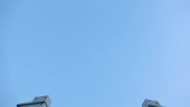 OJI,  TOKYO,  JAPAN - CIRCA APRIL 2019 : Scenery of RESIDENTIAL APARTMENT area in SUNSET at Oji city.  This area is famous for HUGE APARTMENT BUILDINGS in Tokyo.