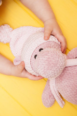 soft pink hippo