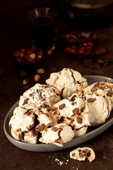 Chocolate meringue cookies