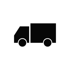 Van or truck for delivery service. Delivery Van or Truck, black icon. Van, truck icon.