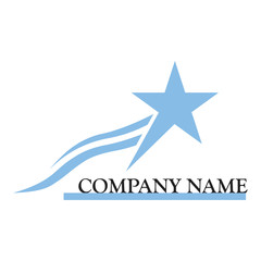 Star with waves icon. Star logo for company vector eps10