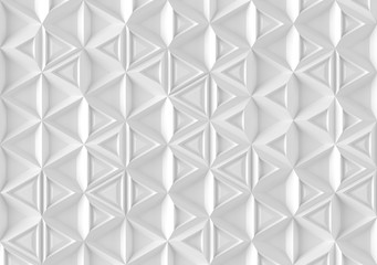 Parametric background based on triangular grid with different pattern of different volume 3D illustration