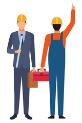 Obraz premium Construction teamwork avatar