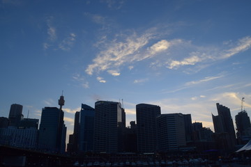 Fototapeta na wymiar Morning City Skyline