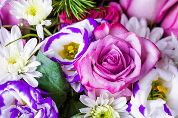 Bouquet of flowers. Festive flowers composition.