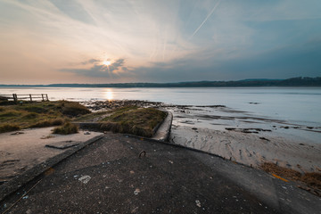 Historic tidal river bank erosion protection scheme at Purton Hulks, Gloucestershire, UK