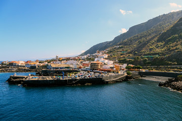 Fototapeta na wymiar Canary Islands, Spain,Coast Of Tenerife Near Punto Teno Lighthouse, steep cliffs Teno mountain range