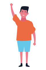 Kid boy smiling cartoon