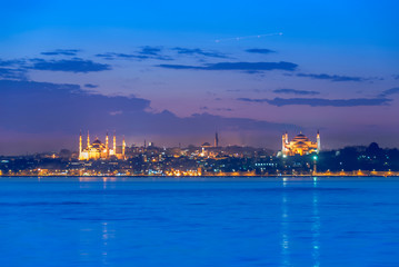 Istanbul, Turkey, 1 April 2006: Sultanahmet, Hagia Sophia, historical peninsula