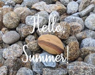 Summer background with text Hello,Summer.