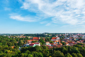 Fototapeta premium VILNIUS, LITHUANIA - September 2, 2017: view of Buildings around Vilnius, Lithuanian