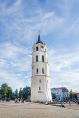 Obraz premium VILNIUS, LITHUANIA - September 2, 2017: The Town Hall Square in Vilnius, Lithuanian