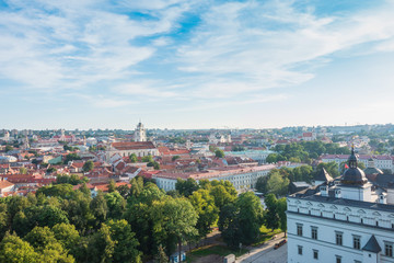 VILNIUS, LITHUANIA - September 2, 2017: Street view of downtown in Vilnius city, Lithuanian