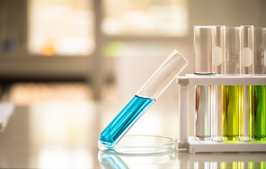 Lab working chemical testing medical,Colored liquids