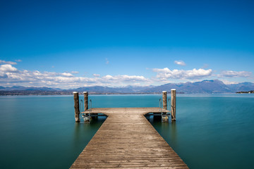 Fototapeta premium A beautiful morning over the Lake Garda, Italy