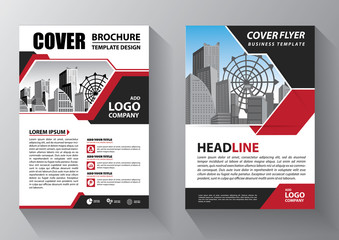 Business abstract vector template. Brochure design, cover modern layout, annual report, poster, flyer in A4 with colorful triangles, geometric shapes for tech, science, market with light background