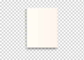 Realistic white box icon on transparent background, top vew. Template for greeting card, brochure or poster.