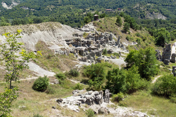Rock formation The Stone Dolls of Kuklica near town of Kratovo, Republic of North Macedonia