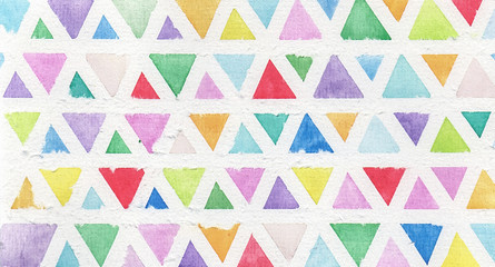 watercolor triangles pattern