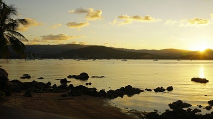 romantic sunset on koh samui