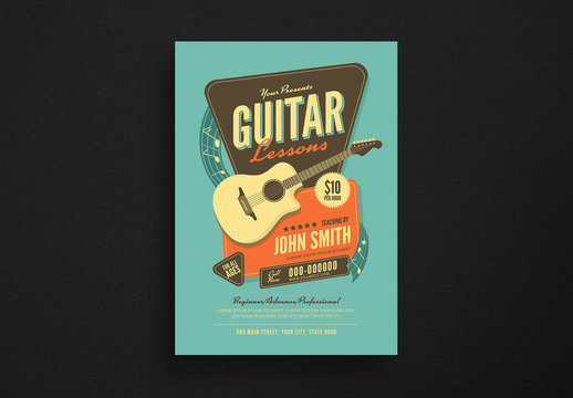 Guitar Lessons Flyer Layout