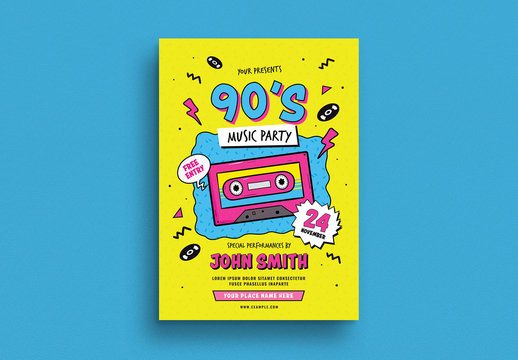 90's Music Event Layout