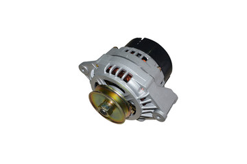 Alternator. Image of car alternator isolated on white.