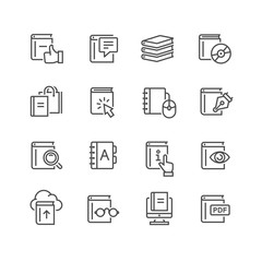 Set of book icons