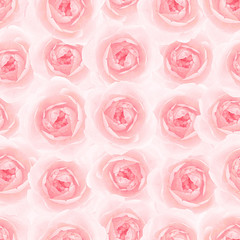 Elegant pink seamless roses pattern