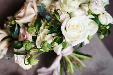 Wedding rings. Wedding symbols, attributes. Holiday, celebration. Macro. Blur