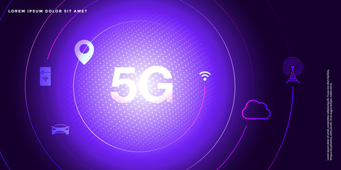 5G 테크놀로지 ,미래기술 백그라운드,빅 데이터 백그라운드