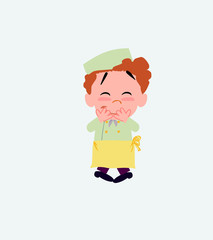 Chef trying to contain the laughter.