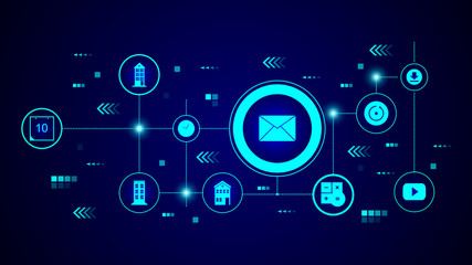 Fototapeta premium Mail icon. From web set