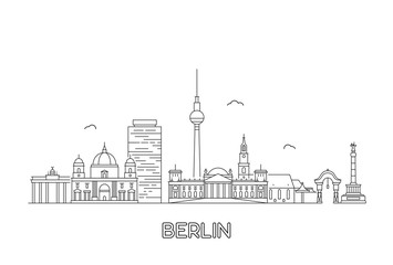 Berlin skyline. Vector illustration