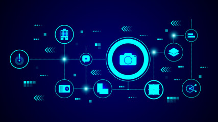 Fototapeta premium Camera icon. From web set