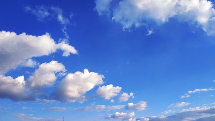 Blue sky. White clouds. Nature. Desktop. Landscape. Wallpapers