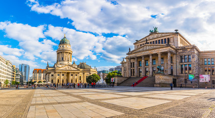 Deutscher Dom and Konzerthaus Berlin in Gendarmenmarkt square Berlin, Germany