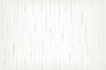 Naklejka premium White wood plank texture for background. Vector.